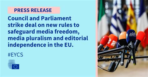 Council and Parliament strike deal on new rules to safeguard media freedom, media pluralism and editorial independence in the EU